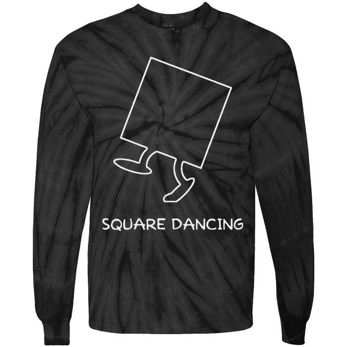 Square Dancing Enthusiast Funny Square Dancing Tie-Dye Long Sleeve Shirt