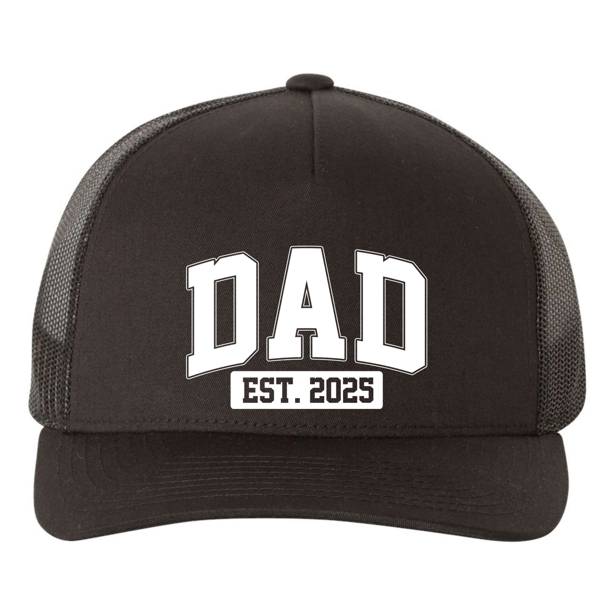Sporty Dad Est 2025 New Father Celebrate Fathers Day Yupoong Adult 5-Panel Trucker Hat