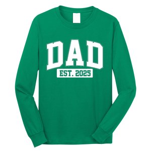 Sporty Dad Est 2025 New Father Celebrate Fathers Day Long Sleeve Shirt