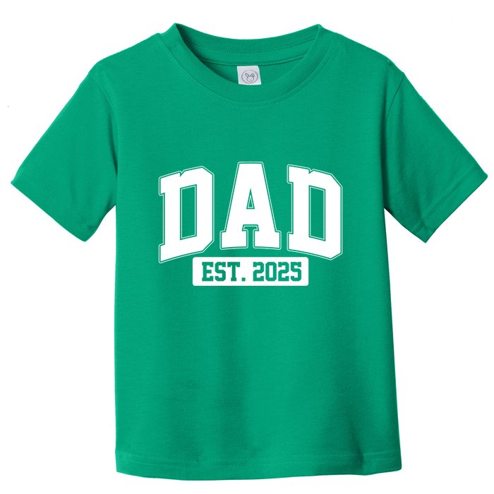 Sporty Dad Est 2025 New Father Celebrate Fathers Day Toddler T-Shirt