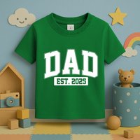 Sporty Dad Est 2025 New Father Celebrate Fathers Day Toddler T-Shirt
