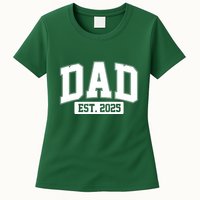 Sporty Dad Est 2025 New Father Celebrate Fathers Day Womens T-Shirt