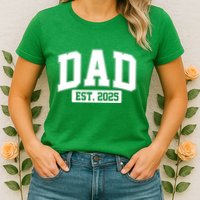 Sporty Dad Est 2025 New Father Celebrate Fathers Day Womens T-Shirt