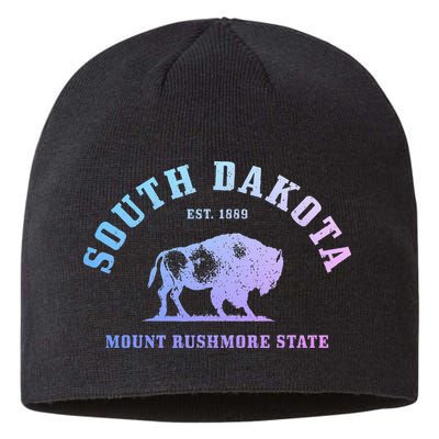 South Dakota Est. 1889 Mount Rushmore State Bison Vintage Sustainable Beanie