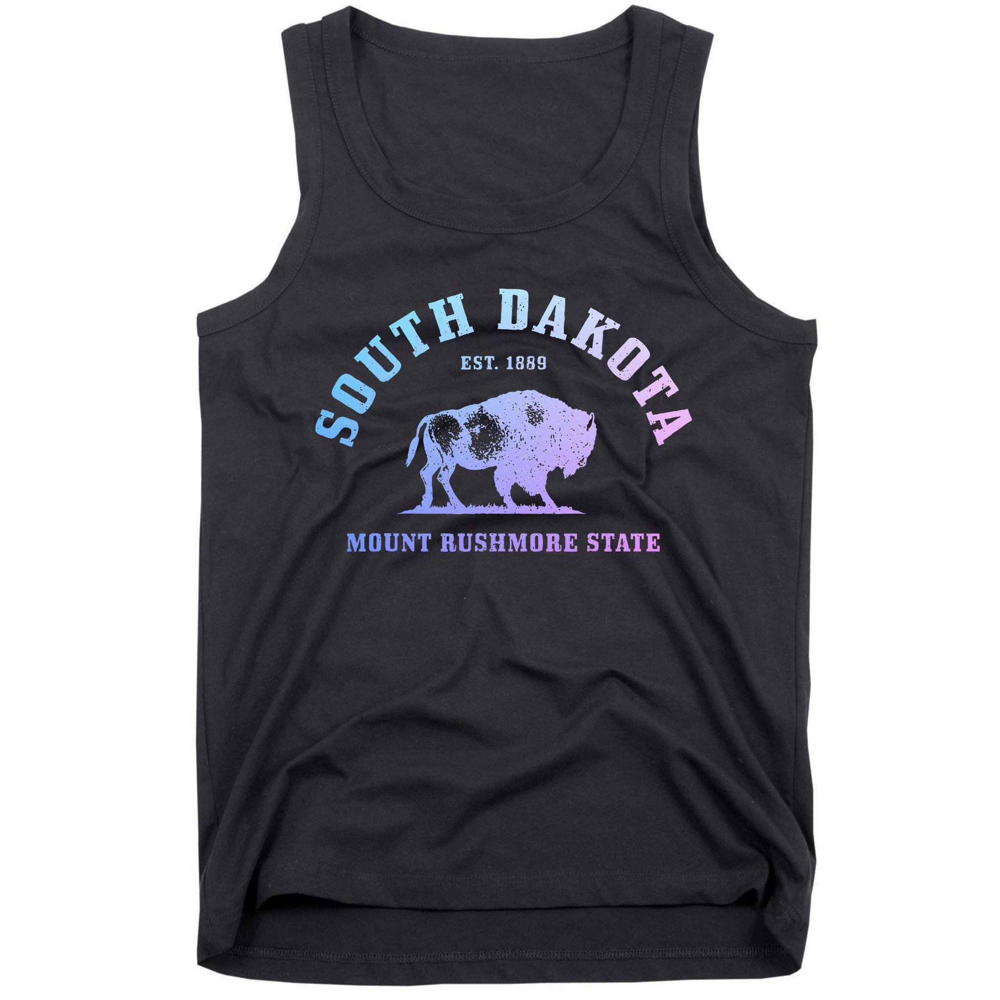 South Dakota Est. 1889 Mount Rushmore State Bison Vintage Tank Top