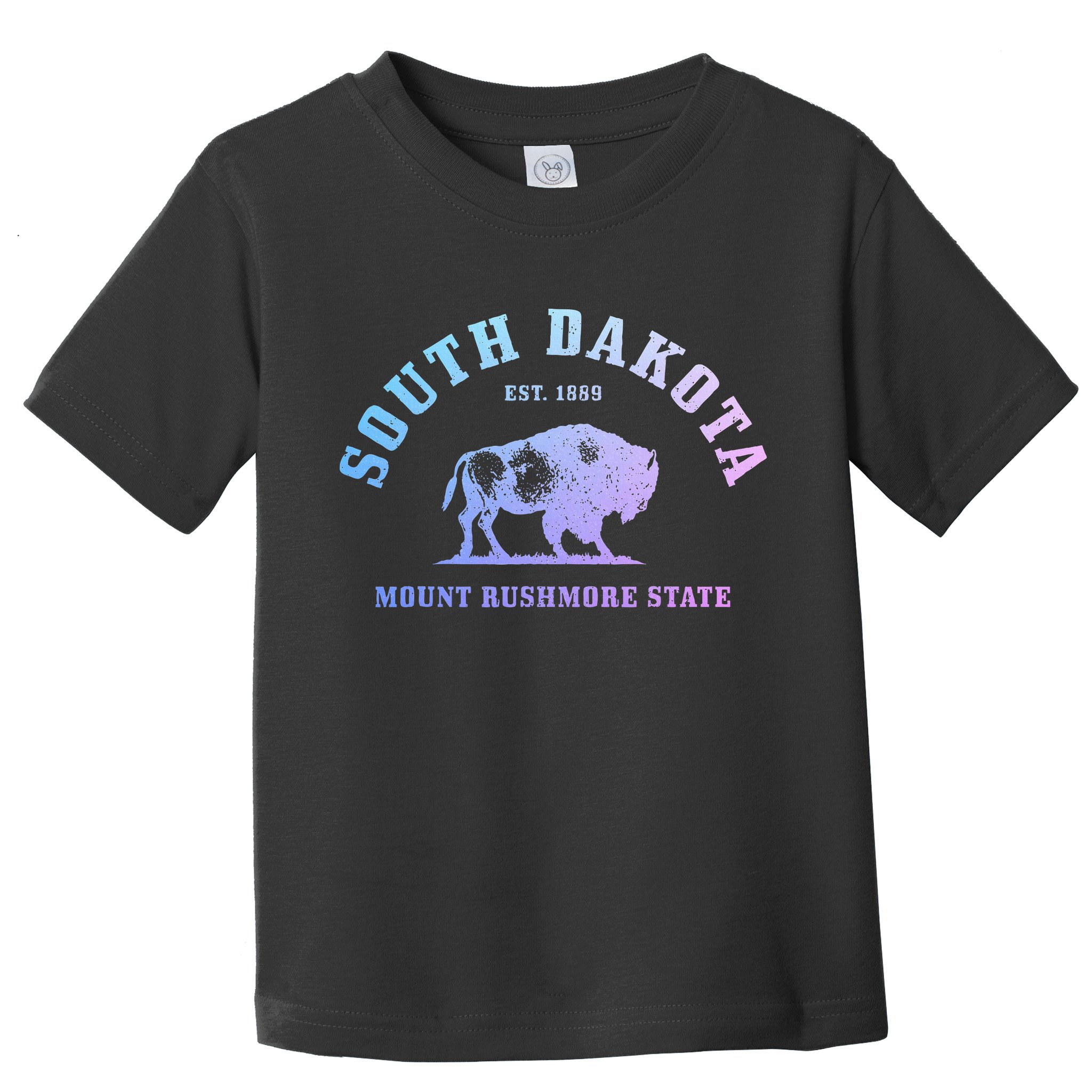 South Dakota Est. 1889 Mount Rushmore State Bison Vintage Toddler T-Shirt