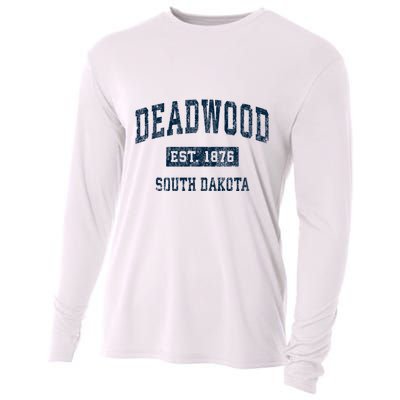 South Dakota Est 1876 Sd Vintage Sports Cooling Performance Long Sleeve Crew
