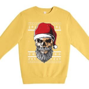 Santa Dj Edm Costume And Santa Hat Ugly Christmas Dj Cool Gift Premium Crewneck Sweatshirt