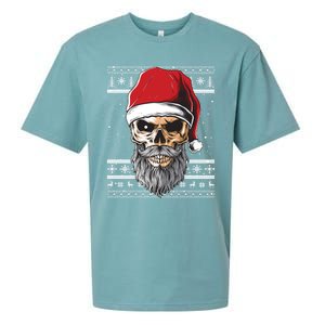 Santa Dj Edm Costume And Santa Hat Ugly Christmas Dj Cool Gift Sueded Cloud Jersey T-Shirt