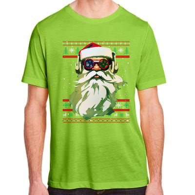 Santa Dj Edm Costume And Novelty Christmas Dj Meaningful Gift Adult ChromaSoft Performance T-Shirt