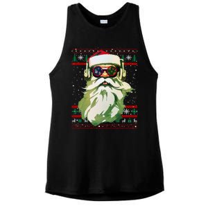 Santa Dj Edm Costume And Novelty Christmas Dj Meaningful Gift Ladies PosiCharge Tri-Blend Wicking Tank