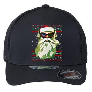 Santa Dj Edm Costume And Novelty Christmas Dj Meaningful Gift Flexfit Unipanel Trucker Cap