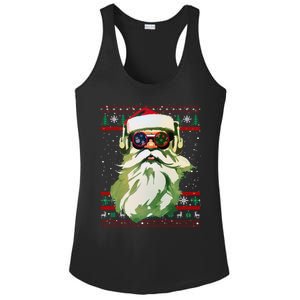 Santa Dj Edm Costume And Novelty Christmas Dj Meaningful Gift Ladies PosiCharge Competitor Racerback Tank