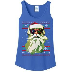 Santa Dj Edm Costume And Novelty Christmas Dj Meaningful Gift Ladies Essential Tank