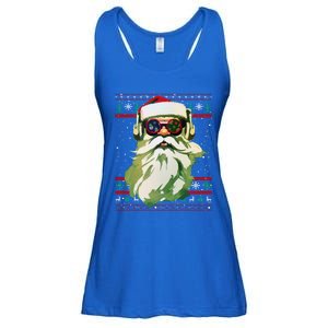 Santa Dj Edm Costume And Novelty Christmas Dj Meaningful Gift Ladies Essential Flowy Tank