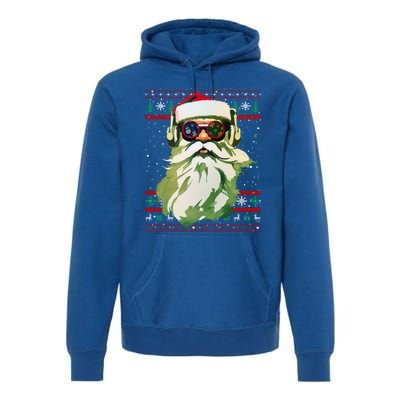 Santa Dj Edm Costume And Novelty Christmas Dj Meaningful Gift Premium Hoodie