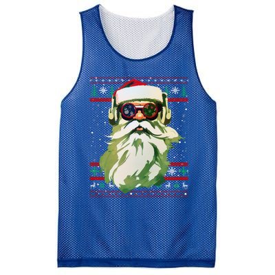 Santa Dj Edm Costume And Novelty Christmas Dj Meaningful Gift Mesh Reversible Basketball Jersey Tank