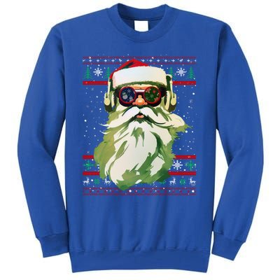 Santa Dj Edm Costume And Novelty Christmas Dj Meaningful Gift Tall Sweatshirt