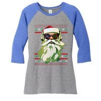 Santa Dj Edm Costume And Novelty Christmas Dj Meaningful Gift Women's Tri-Blend 3/4-Sleeve Raglan Shirt