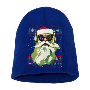 Santa Dj Edm Costume And Novelty Christmas Dj Meaningful Gift Short Acrylic Beanie