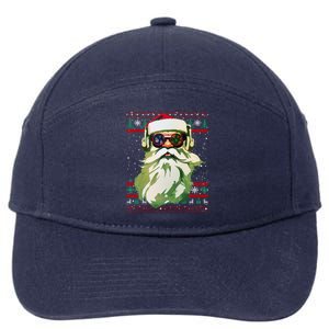 Santa Dj Edm Costume And Novelty Christmas Dj Meaningful Gift 7-Panel Snapback Hat