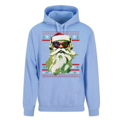 Santa Dj Edm Costume And Novelty Christmas Dj Meaningful Gift Unisex Surf Hoodie