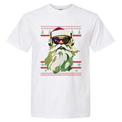 Santa Dj Edm Costume And Novelty Christmas Dj Meaningful Gift Garment-Dyed Heavyweight T-Shirt