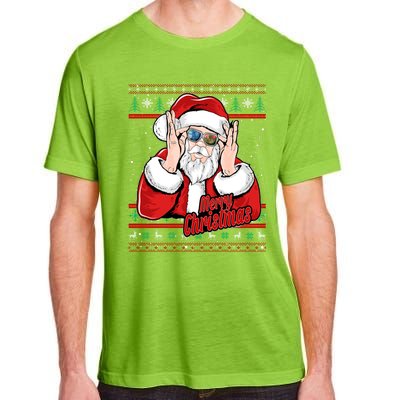 Santa Dj Edm Costume And Novelty Christmas Dj Great Gift Adult ChromaSoft Performance T-Shirt