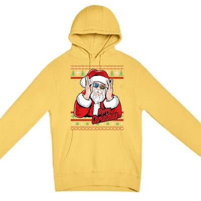 Santa Dj Edm Costume And Novelty Christmas Dj Great Gift Premium Pullover Hoodie