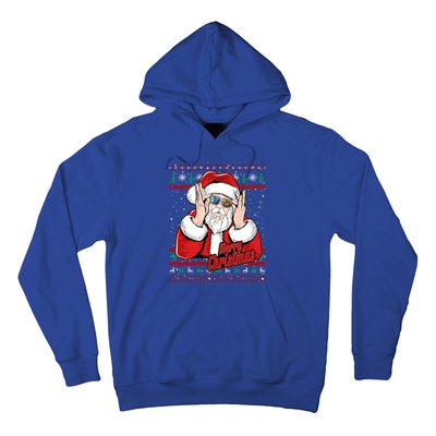 Santa Dj Edm Costume And Novelty Christmas Dj Great Gift Hoodie