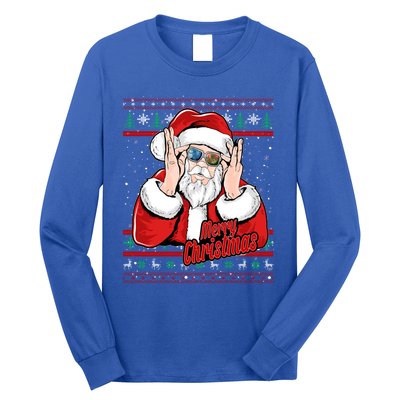 Santa Dj Edm Costume And Novelty Christmas Dj Great Gift Long Sleeve Shirt