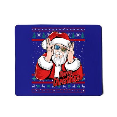 Santa Dj Edm Costume And Novelty Christmas Dj Great Gift Mousepad