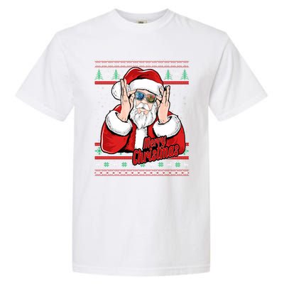 Santa Dj Edm Costume And Novelty Christmas Dj Great Gift Garment-Dyed Heavyweight T-Shirt