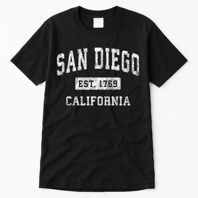 San Diego Est 1769 California Ca Vintage Established Sports Design Tall T-Shirt