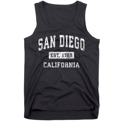 San Diego Est 1769 California Ca Vintage Established Sports Design Tank Top