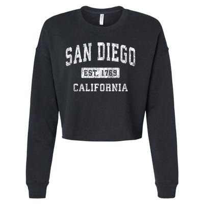San Diego Est 1769 California Ca Vintage Established Sports Design Cropped Pullover Crew