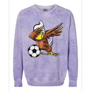 Soccer Dabbing Eagle Sport Colorblast Crewneck Sweatshirt