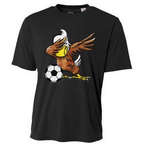 Soccer Dabbing Eagle Sport Cooling Performance Crew T-Shirt