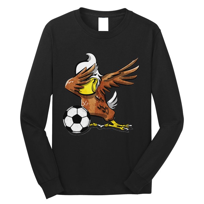 Soccer Dabbing Eagle Sport Long Sleeve Shirt