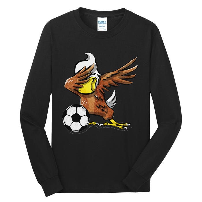 Soccer Dabbing Eagle Sport Tall Long Sleeve T-Shirt