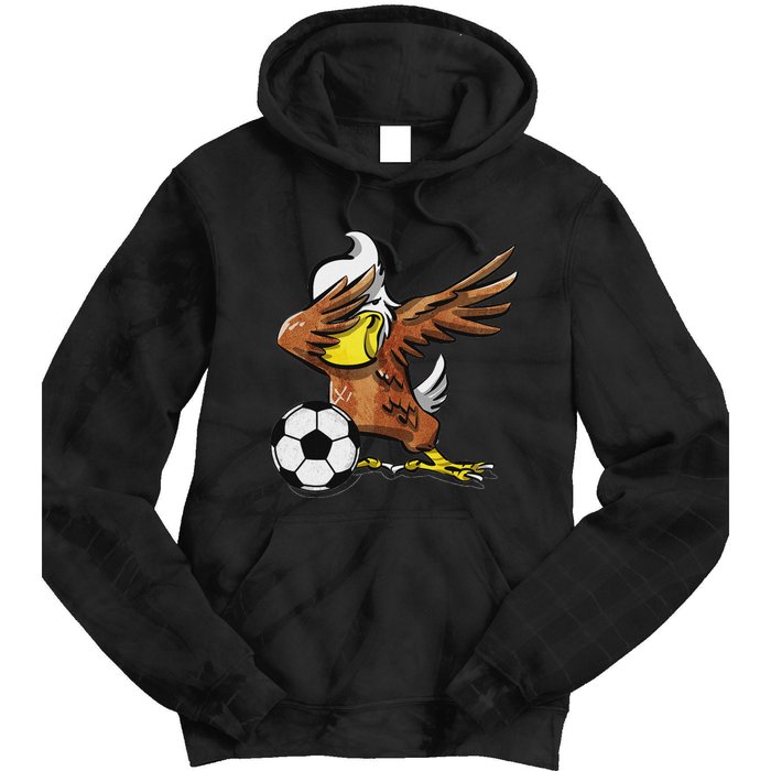 Soccer Dabbing Eagle Sport Tie Dye Hoodie