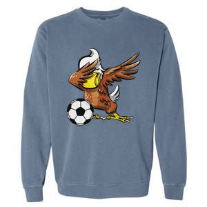 Soccer Dabbing Eagle Sport Garment-Dyed Sweatshirt