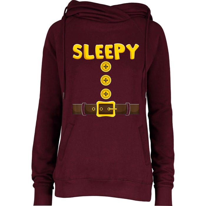 Sleepy Dwarf Easy Halloween Womens Funnel Neck Pullover Hood