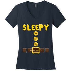 Sleepy Dwarf Easy Halloween Women's V-Neck T-Shirt