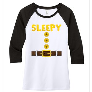 Sleepy Dwarf Easy Halloween Women's Tri-Blend 3/4-Sleeve Raglan Shirt