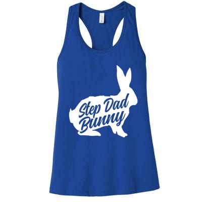 Step Dad Easter Bunny Silhouette Matching Family Funny Gift Women's Racerback Tank