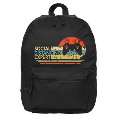 Social Distancing Expert Gaming Vintage Video Gamer Gift 16 in Basic Backpack