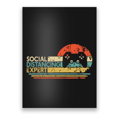 Social Distancing Expert Gaming Vintage Video Gamer Gift Poster