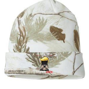 Schnauzer Dog Even My Dog Is Waiting For Trump 2024 Kati Licensed 12" Camo Beanie