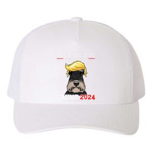 Schnauzer Dog Even My Dog Is Waiting For Trump 2024 Yupoong Adult 5-Panel Trucker Hat